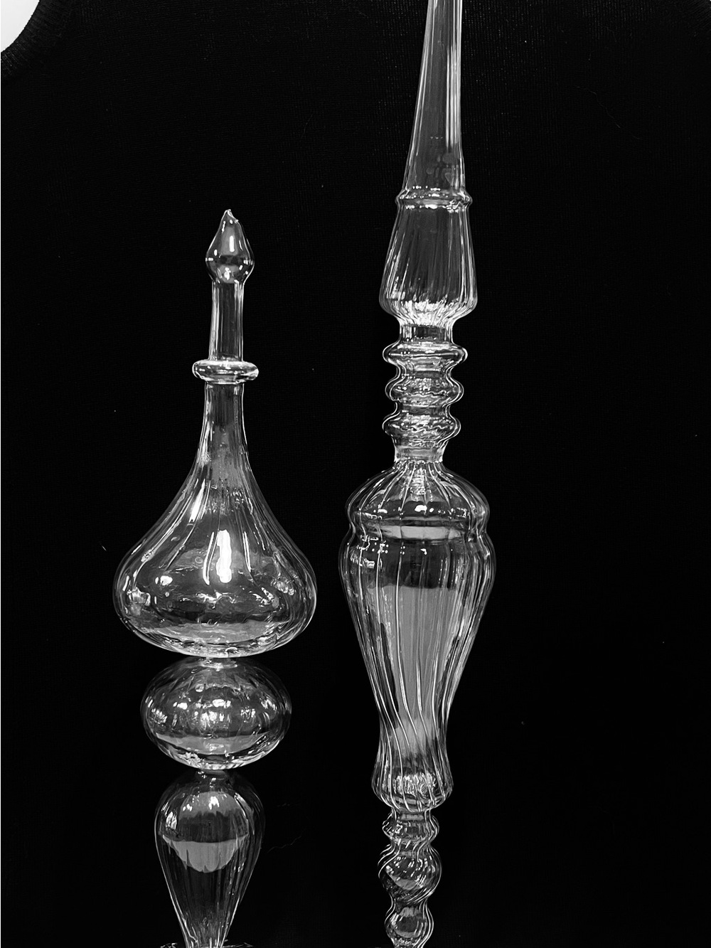 Vintage Venetian Hand Blown Glass Set of 2 Centerpiece Rare